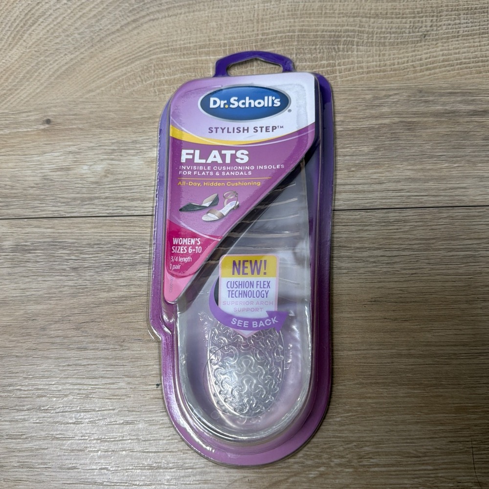 Dr Scholls Stylish Step Flats Insoles Womens 6-10 Cushion Flex Shoe Inserts New